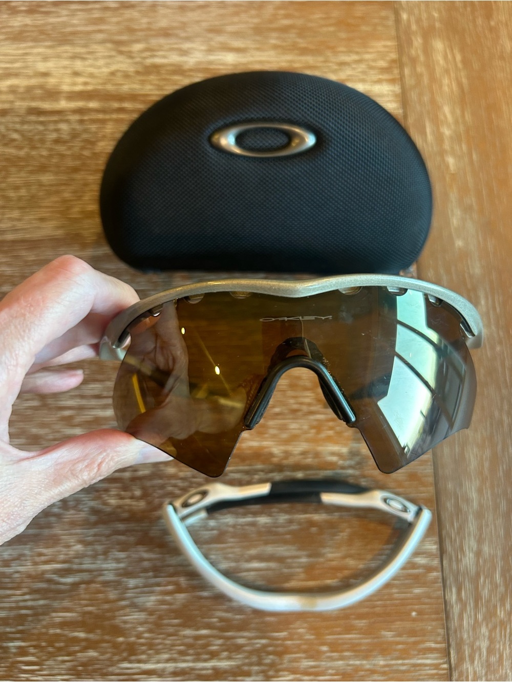 2 Men's Oakley M Frame RARE Heater-Gold & Silver!